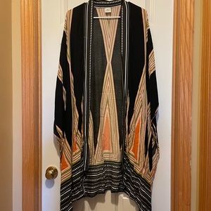 Black Geometric Kimono, size Large
